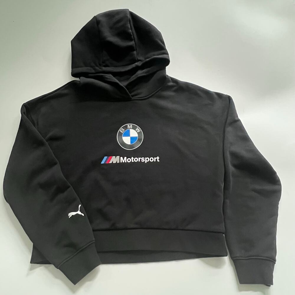 New Women’s BMW Motocore Sports Crop Hoodie Sweatshirt PUMA Small Cotton Cozy